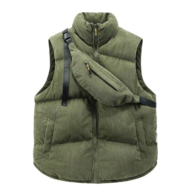 Frontier Quilted Corduroy Vest with Fanny Pack
