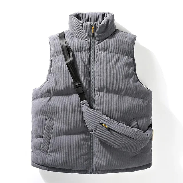 Frontier Quilted Corduroy Vest with Fanny Pack