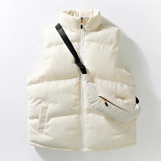 Frontier Quilted Corduroy Vest with Fanny Pack