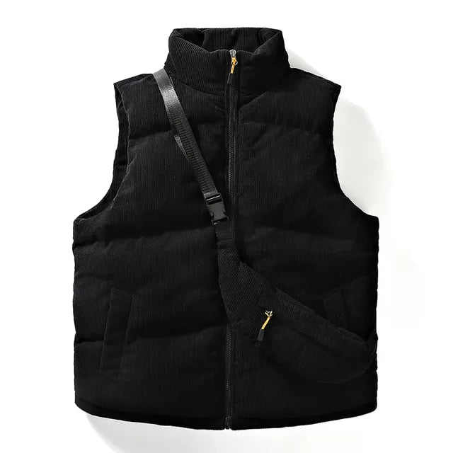 Frontier Quilted Corduroy Vest with Fanny Pack