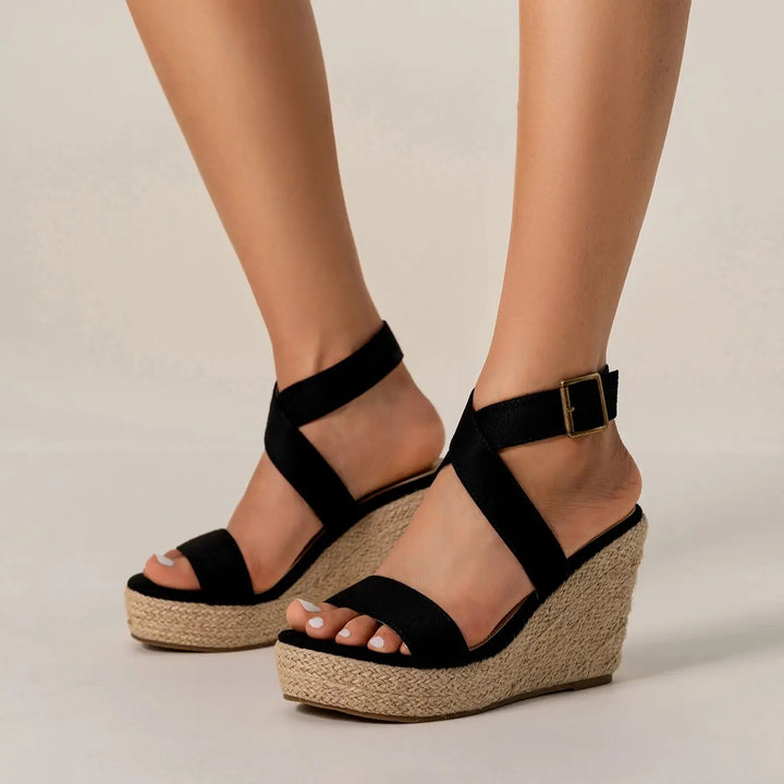 Noire Espadrille Wedges