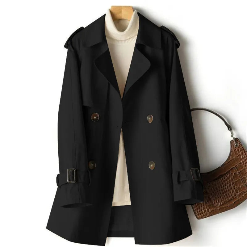 Debonair Double Breasted Women's Trench Coat